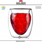 Термобокал STRAWBERRY, 200 мл, термостойкое стекло, WALMER Premium