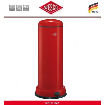 Бак высокий для мусора BASEBOY с внутренним съемным ведром, 30 литров, цвет красный, сталь, Wesco