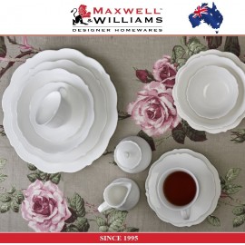 Обеденная тарелка White Rose с волнистым краем, D 22.5 см, фарфор, Maxwell & Williams