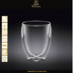 Бокал Thermo Glass с двойными стенками, V 130 мл, термостойкое стекло, Wilmax, Англия