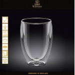 Бокал Thermo Glass с двойными стенками, V 250 мл, термостойкое стекло, Wilmax, Англия