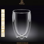 Бокал Thermo Glass с двойными стенками, V 300 мл, термостойкое стекло, Wilmax, Англия