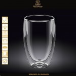 Бокал Thermo Glass с двойными стенками, V 400 мл, термостойкое стекло, Wilmax, Англия