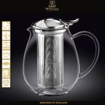 Заварочный чайник Thermo Glass со стальным фильтром, V 1300 мл, термостойкое стекло, Wilmax, Англия