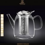 Заварочный чайник Thermo Glass со стальным фильтром, V 600 мл, термостойкое стекло, Wilmax, Англия