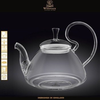 Заварочный чайник Thermo Glass с фильтром-пружинкой, V 600 мл, термостойкое стекло, Wilmax, Англия