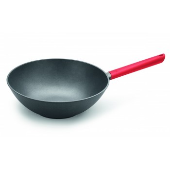 Вок индукционный Just Cook, D 30 см, H 10 см, литой алюминий, антипригарное покрытие, красный, WOLL