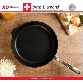 Антипригарный сотейник XD 6732c, 4.7 литра, D 32 см, алмазное покрытие XD Classic, Swiss Diamond