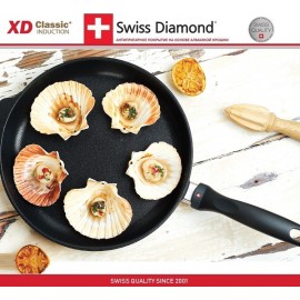 Антипригарная сковорода Induction XD 6432i, D 32 см, алмазное покрытие XD Classic, Swiss Diamond