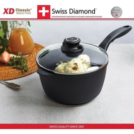 Антипригарный ковш Induction XD 6720ic, 2.8 литра, D 20 см, алмазное покрытие XD Classic, Swiss Diamond