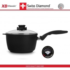 Антипригарный ковш XD 6720c, 2.8 литра, D 20 см, алмазное покрытие XD Classic, Swiss Diamond