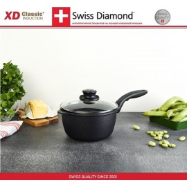 Антипригарный ковш Induction XD 6720ic, 2.8 литра, D 20 см, алмазное покрытие XD Classic, Swiss Diamond