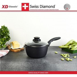 Антипригарный ковш XD 6720c, 2.8 литра, D 20 см, алмазное покрытие XD Classic, Swiss Diamond