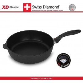 Антипригарный сотейник XD 6724c, 2.8 литра, D 24 см, алмазное покрытие XD Classic, Swiss Diamond