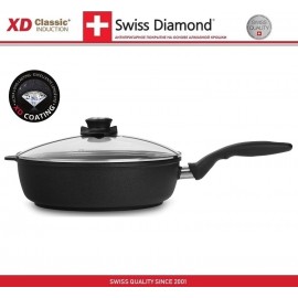 Антипригарный сотейник Induction XD 6728ic, 3.8 литра, D 28 см, алмазное покрытие XD Classic, Swiss Diamond