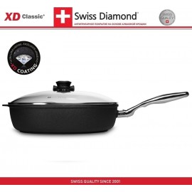 Антипригарный сотейник XD 6732c, 4.7 литра, D 32 см, алмазное покрытие XD Classic, Swiss Diamond