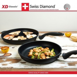 Антипригарная сковорода XD 6432C, D 32 см, алмазное покрытие XD Classic, Swiss Diamond
