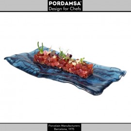 Блюдо MAR для морепродуктов, 28 х 15 см, стекло синий, PORDAMSA