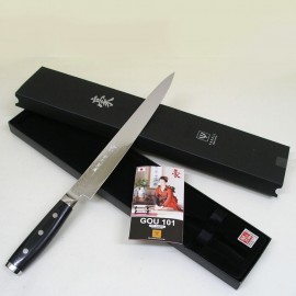 Нож для тонкой нарезки 25,5 см, дамасская сталь, серия Gou, YAXELL