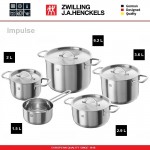 Набор кухонной посуды IMPULSE, 5 предметов, индукционное дно, нержавеющая сталь 18/10, Zwilling