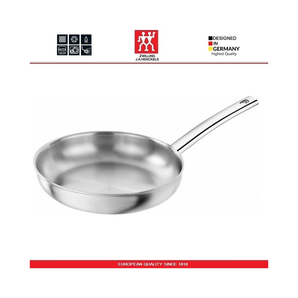 Сковорода Prime, D 24 см, индукционное дно, нержавеющая сталь 18/10, Zwilling